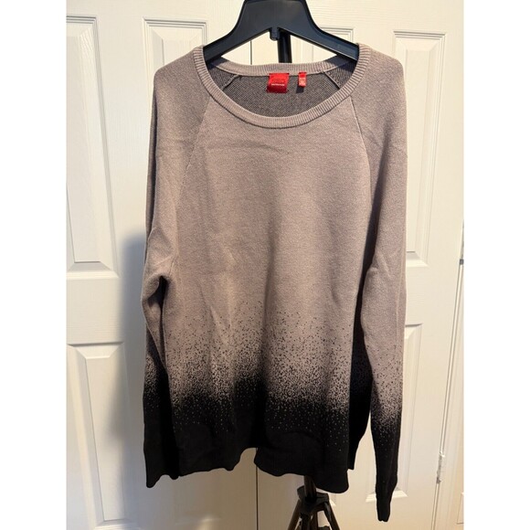 Saks Fifth Avenue Sweaters - RED Saks Fifth Avenue Crew Neck Sweater XL Gray Black ombré Wool blend sweater